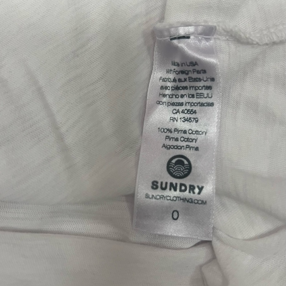 Sundry Ruffled Neck Tee - Picture 7 of 8
